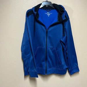 Nike Men Zip up Sweatshirt Blue/Black XL